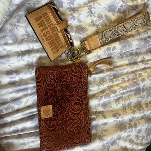 consuela sally combi with pocket pouch, card holder, and wristlet!!